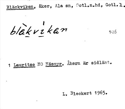 Bild på arkivkortet för arkivposten Bläckviken