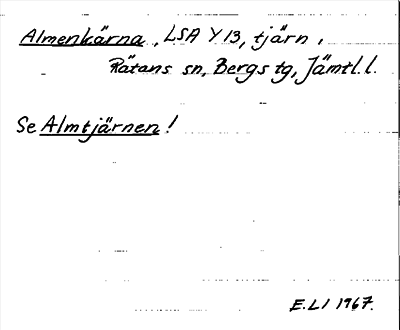 Bild på arkivkortet för arkivposten Almenkärna
