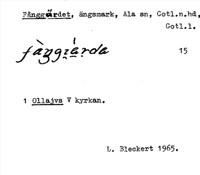 Bild på arkivkortet för arkivposten Fånggärdet