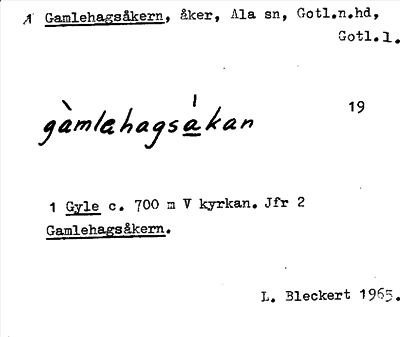 Bild på arkivkortet för arkivposten Gamlehagsåkern