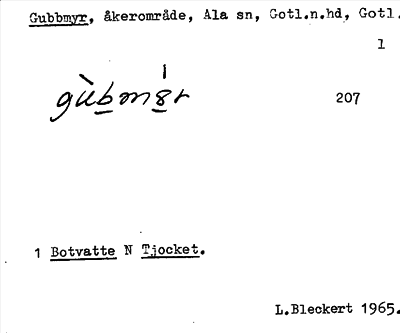Bild på arkivkortet för arkivposten Gubbmyr
