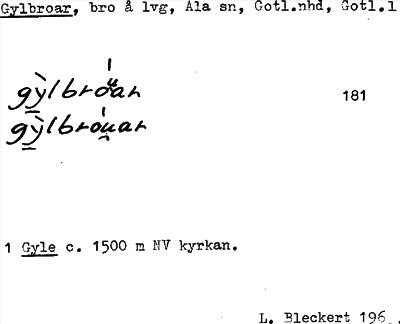 Bild på arkivkortet för arkivposten Gylbroar
