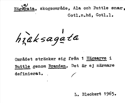 Bild på arkivkortet för arkivposten Hägsagata