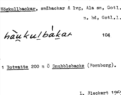 Bild på arkivkortet för arkivposten Högkullbackar