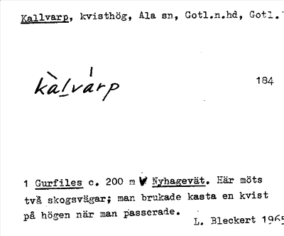 Bild på arkivkortet för arkivposten Kallvarp
