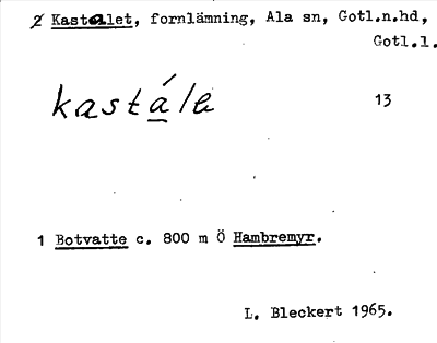 Bild på arkivkortet för arkivposten Kastalet