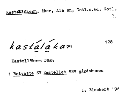 Bild på arkivkortet för arkivposten Kastalåkern