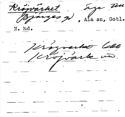 Bild på arkivkortet för arkivposten Kröjvärket