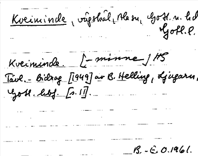 Bild på arkivkortet för arkivposten Kveiminde