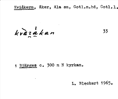 Bild på arkivkortet för arkivposten Kviåkern