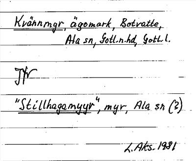 Bild på arkivkortet för arkivposten Kvännmyr