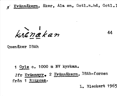 Bild på arkivkortet för arkivposten Kvännåkern
