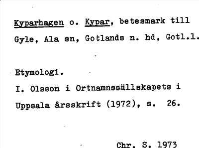 Bild på arkivkortet för arkivposten Kyparhagen o. Kypar