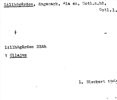 Bild på arkivkortet för arkivposten Lillhögården