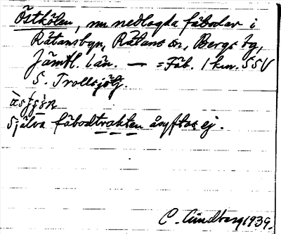 Bild på arkivkortet för arkivposten Östkölen