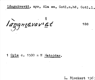 Bild på arkivkortet för arkivposten Långnävevät