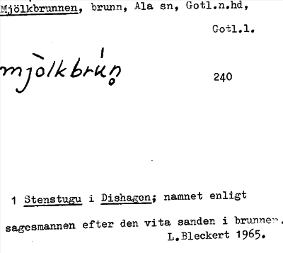 Bild på arkivkortet för arkivposten Mjölkbrunnen