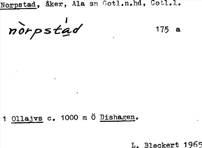 Bild på arkivkortet för arkivposten Norpstad