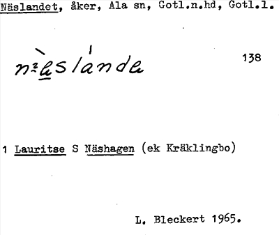 Bild på arkivkortet för arkivposten Näslandet