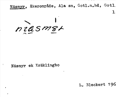 Bild på arkivkortet för arkivposten Näsmyr