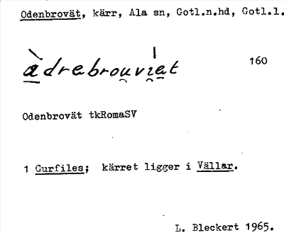 Bild på arkivkortet för arkivposten Odenbrovät