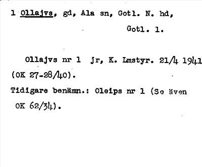 Bild på arkivkortet för arkivposten Ollajvs