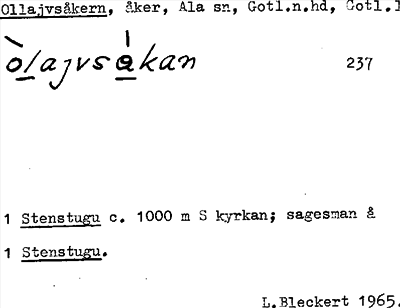 Bild på arkivkortet för arkivposten Ollajvsåkern