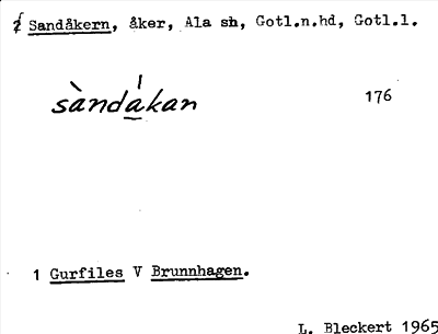 Bild på arkivkortet för arkivposten Sandåkern