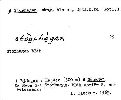 Bild på arkivkortet för arkivposten Storhagen