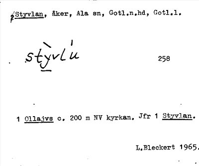 Bild på arkivkortet för arkivposten Styvlan