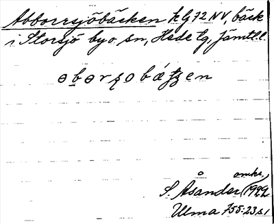 Bild på arkivkortet för arkivposten Abborrsjöbäcken