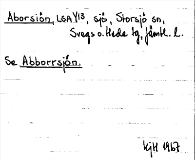 Bild på arkivkortet för arkivposten Aborsiön, se Abborrsjön