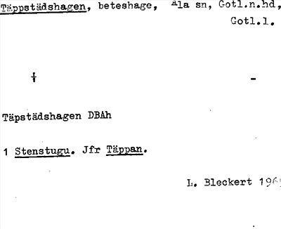 Bild på arkivkortet för arkivposten Täppstädshagen