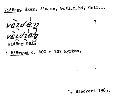 Bild på arkivkortet för arkivposten Vidäng