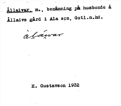 Bild på arkivkortet för arkivposten Ållaivar