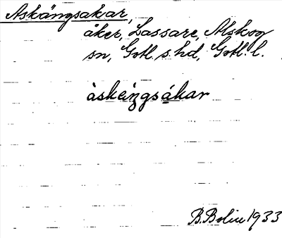 Bild på arkivkortet för arkivposten Askängsakar