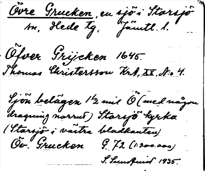Bild på arkivkortet för arkivposten Övre Grucken