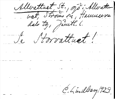 Bild på arkivkortet för arkivposten Allvattnet, St.