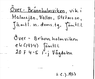 Bild på arkivkortet för arkivposten Över-Brännholmviken
