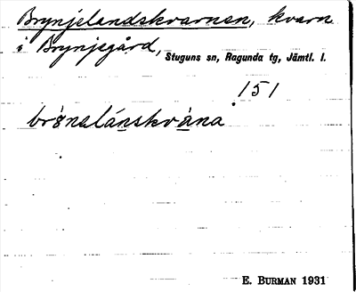 Bild på arkivkortet för arkivposten Brynjelandskvarnen