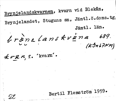 Bild på arkivkortet för arkivposten Brynjelandskvarnen
