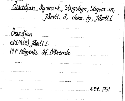 Bild på arkivkortet för arkivposten Ösvedjan