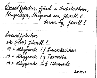 Bild på arkivkortet för arkivposten Överstfjärden