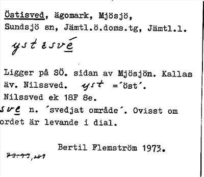 Bild på arkivkortet för arkivposten Östisved