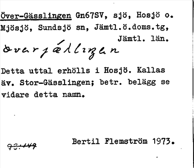 Bild på arkivkortet för arkivposten Över-Gässlingen