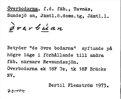 Bild på arkivkortet för arkivposten Överbodarna