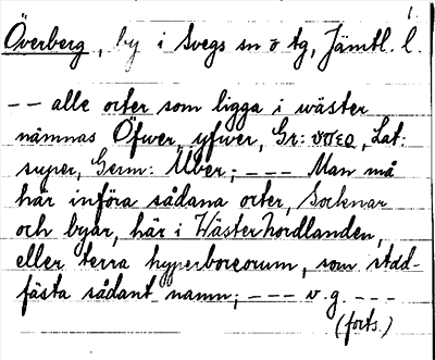 Bild på arkivkortet för arkivposten Överberg