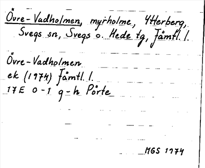 Bild på arkivkortet för arkivposten Övre-Vadholmen