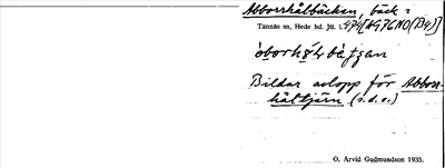 Bild på arkivkortet för arkivposten Abborrhålbäcken