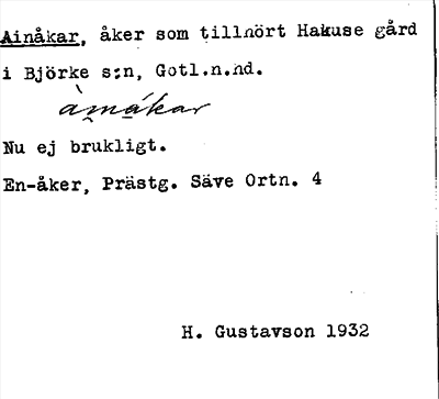 Bild på arkivkortet för arkivposten Ainåkar